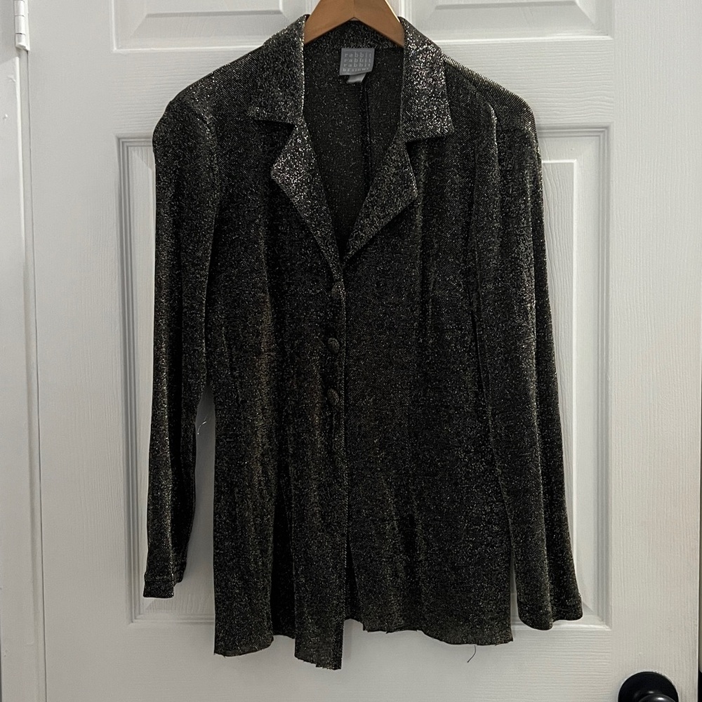 Rabbit Rabbit Rabbit Metallic Black Jacket